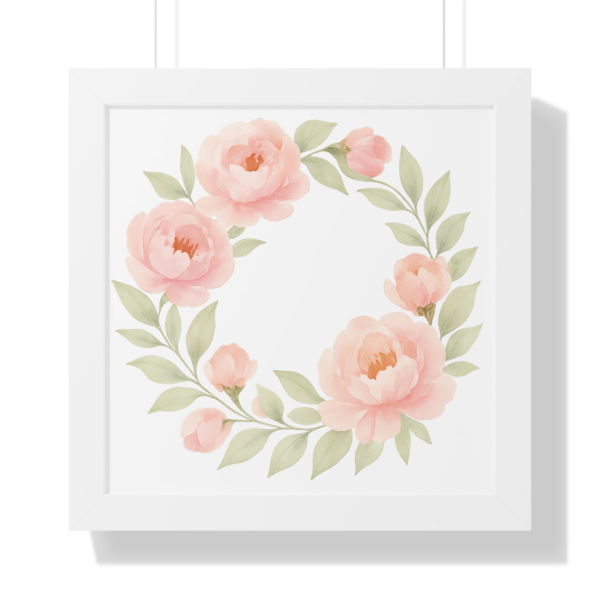 Elegantly Framed Floral Poster, Charming Wall Art
