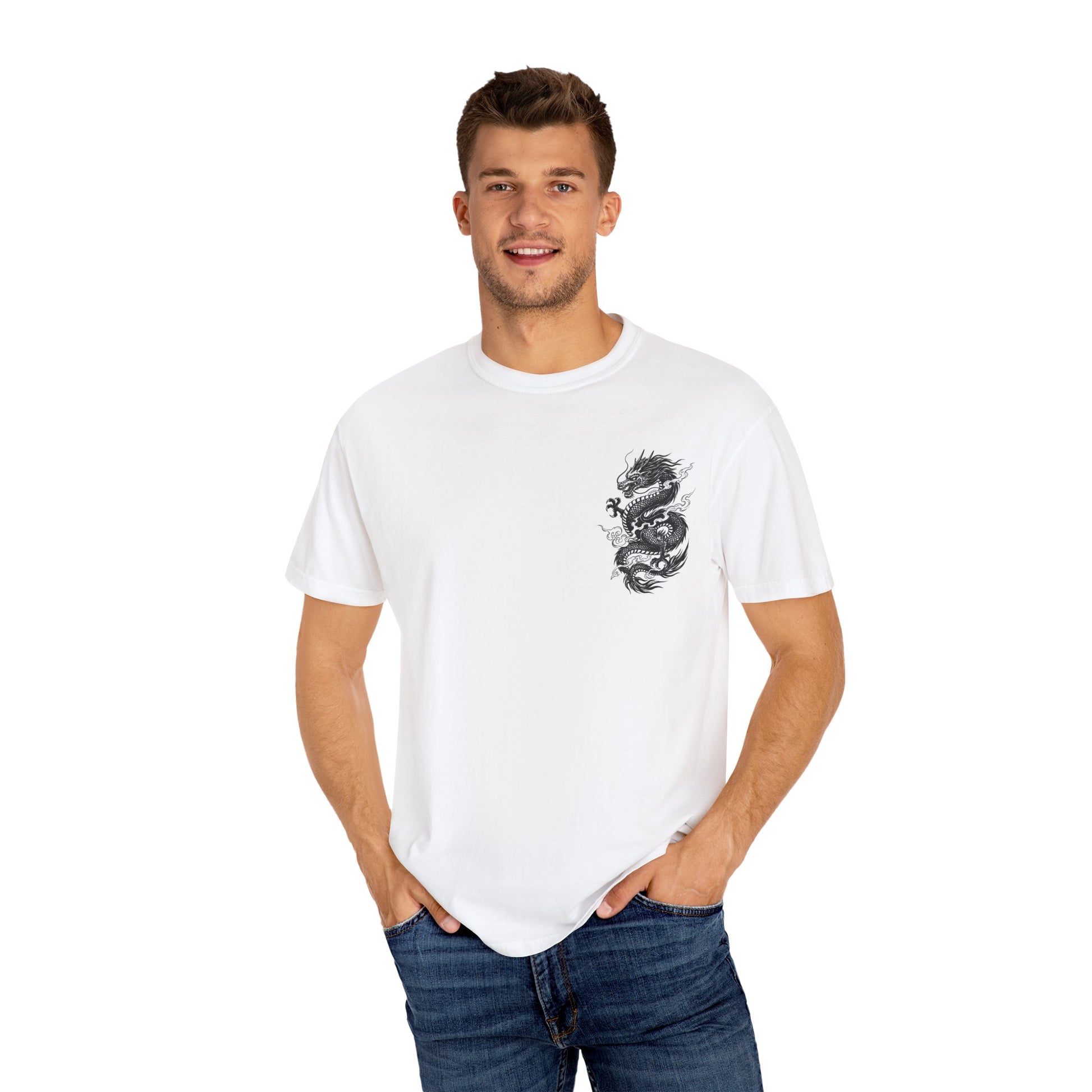 Dragon Graphic Unisex T-shirt, Streetwear Tee, Gift for Men and Women, Casual Wear, Mythical Creature Apparel