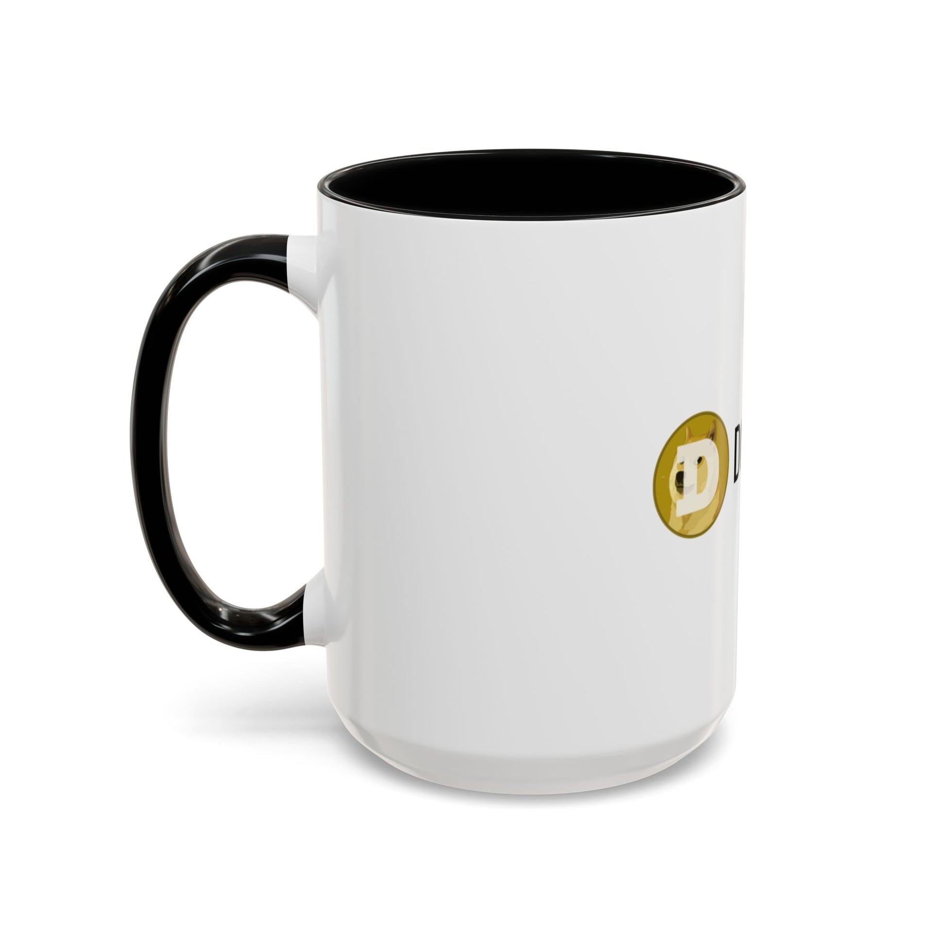 Dogecoin Accent Coffee Mug, Cryptocurrency, Gift for Funs, Gift for Holders, Fun Office Mug, Unique Coffee Cup, Dogecoin Lover Present