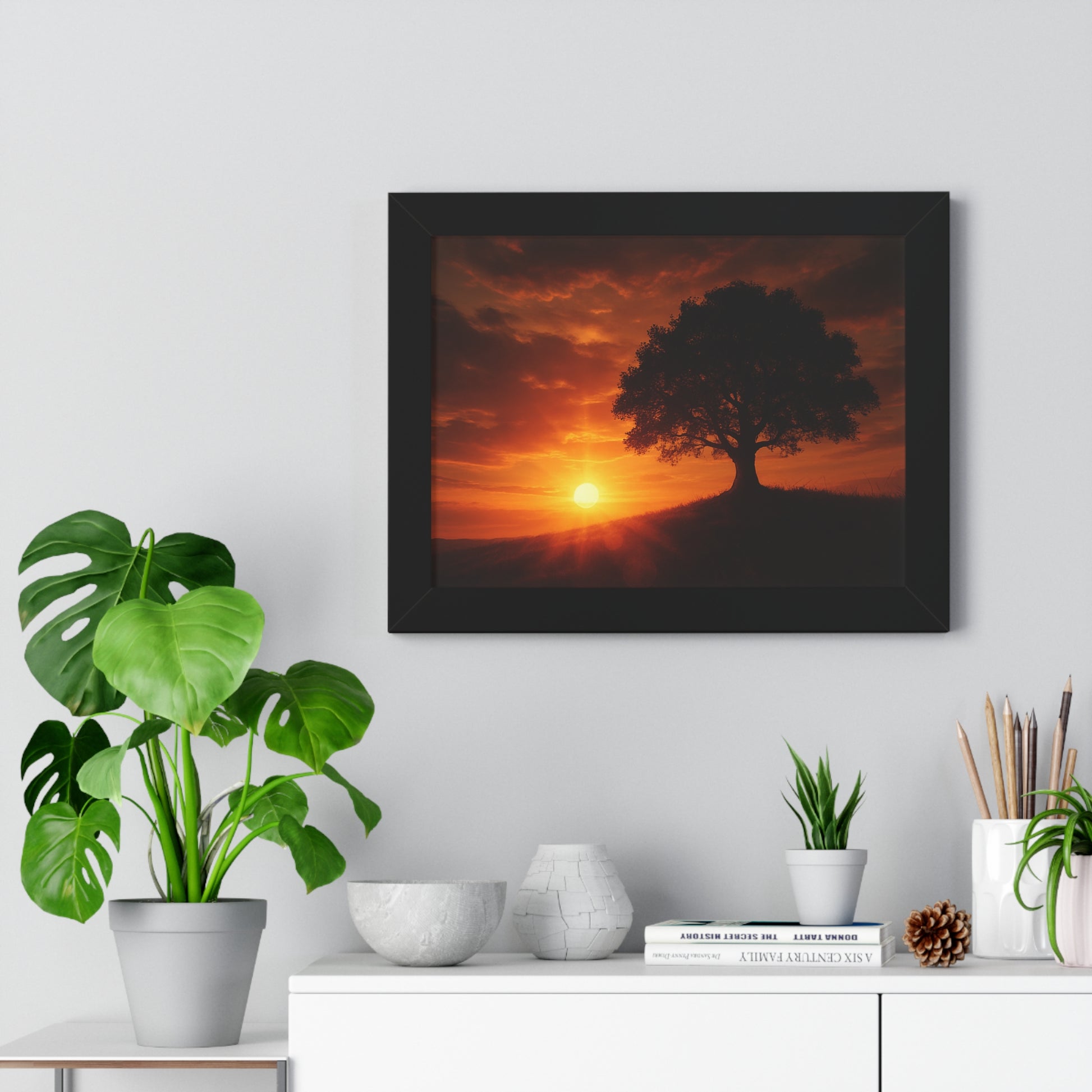 Serene Sunset Framed Poster | Wall Art for Home Decor