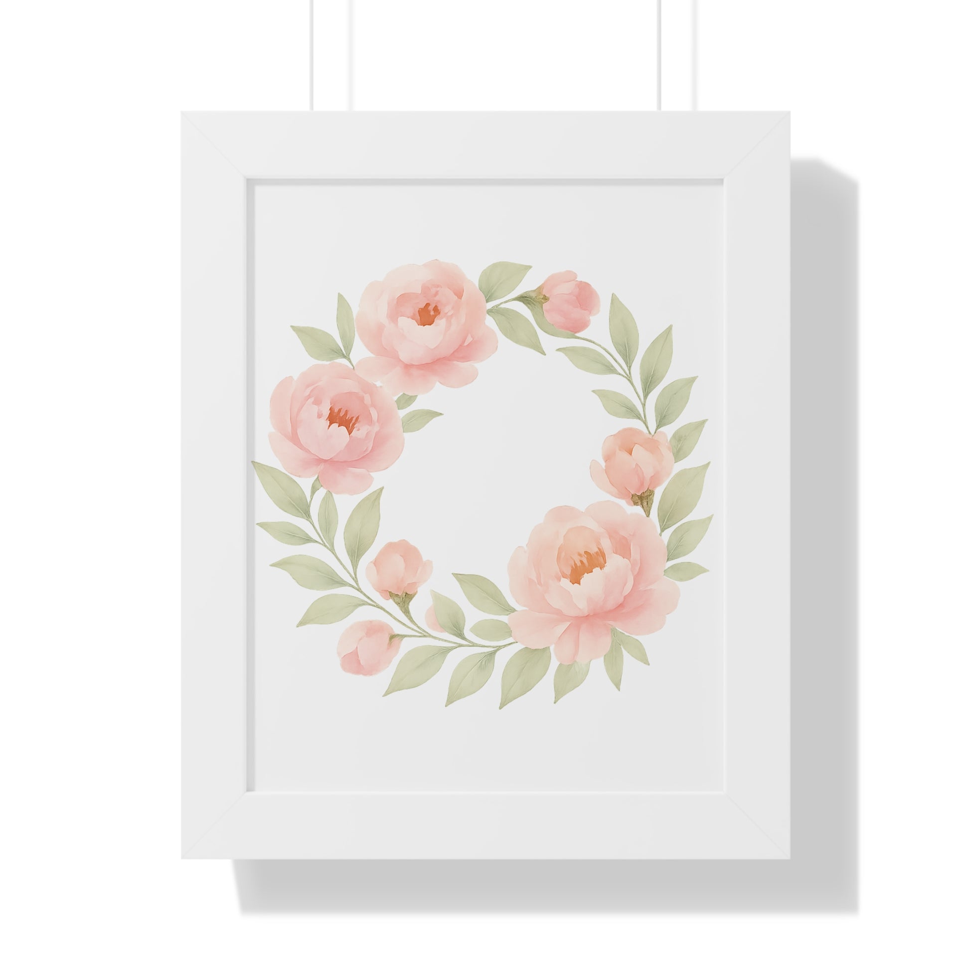 Elegantly Framed Floral Poster, Charming Wall Art