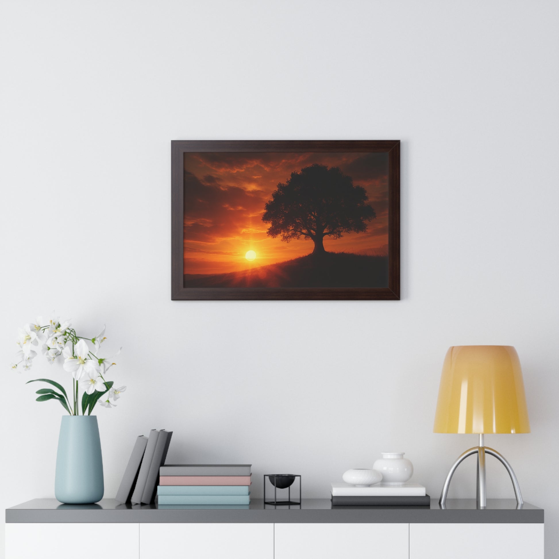 Serene Sunset Framed Poster | Wall Art for Home Decor