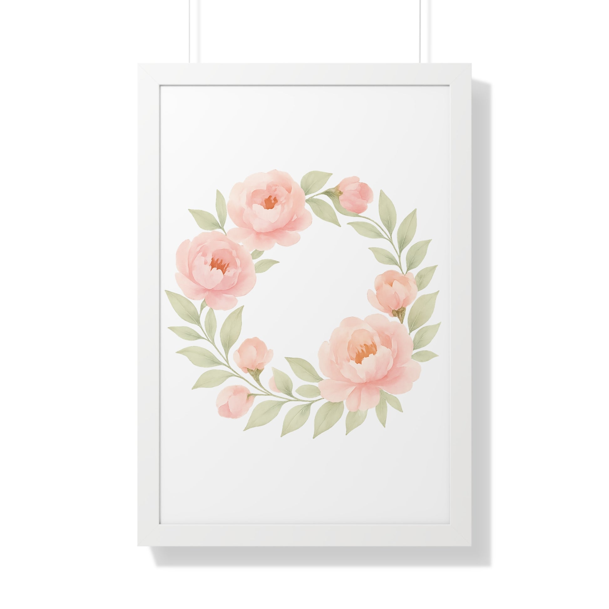 Elegantly Framed Floral Poster, Charming Wall Art