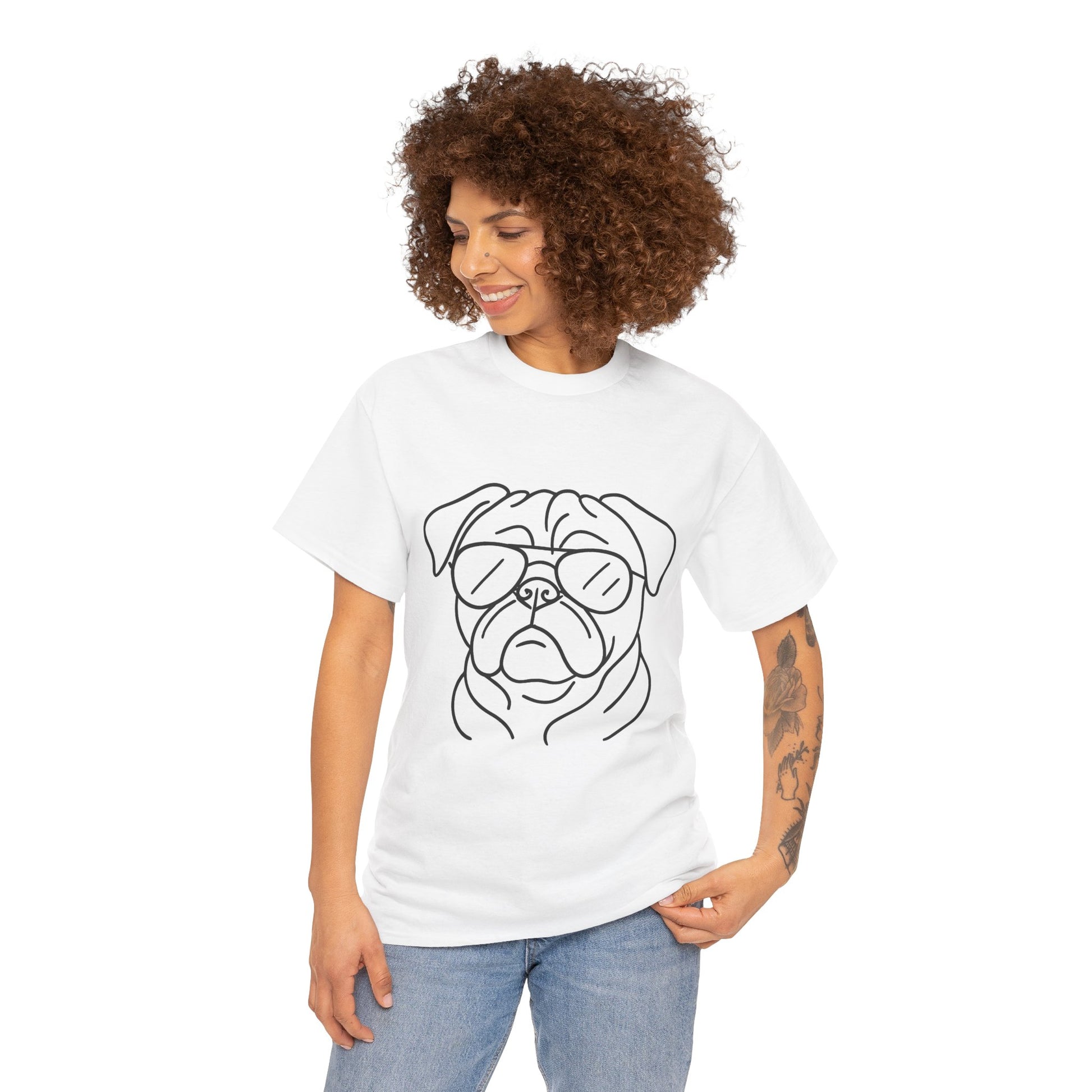 Cool Dog Graphic Tee - Unisex Heavy Cotton T-Shirt