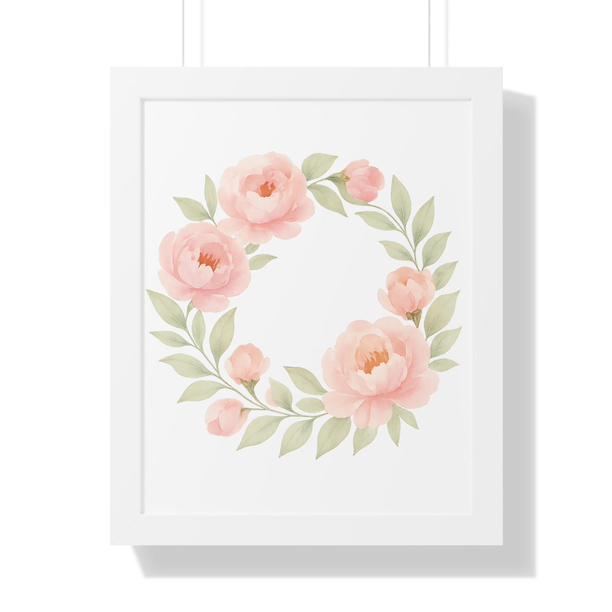 Elegantly Framed Floral Poster, Charming Wall Art